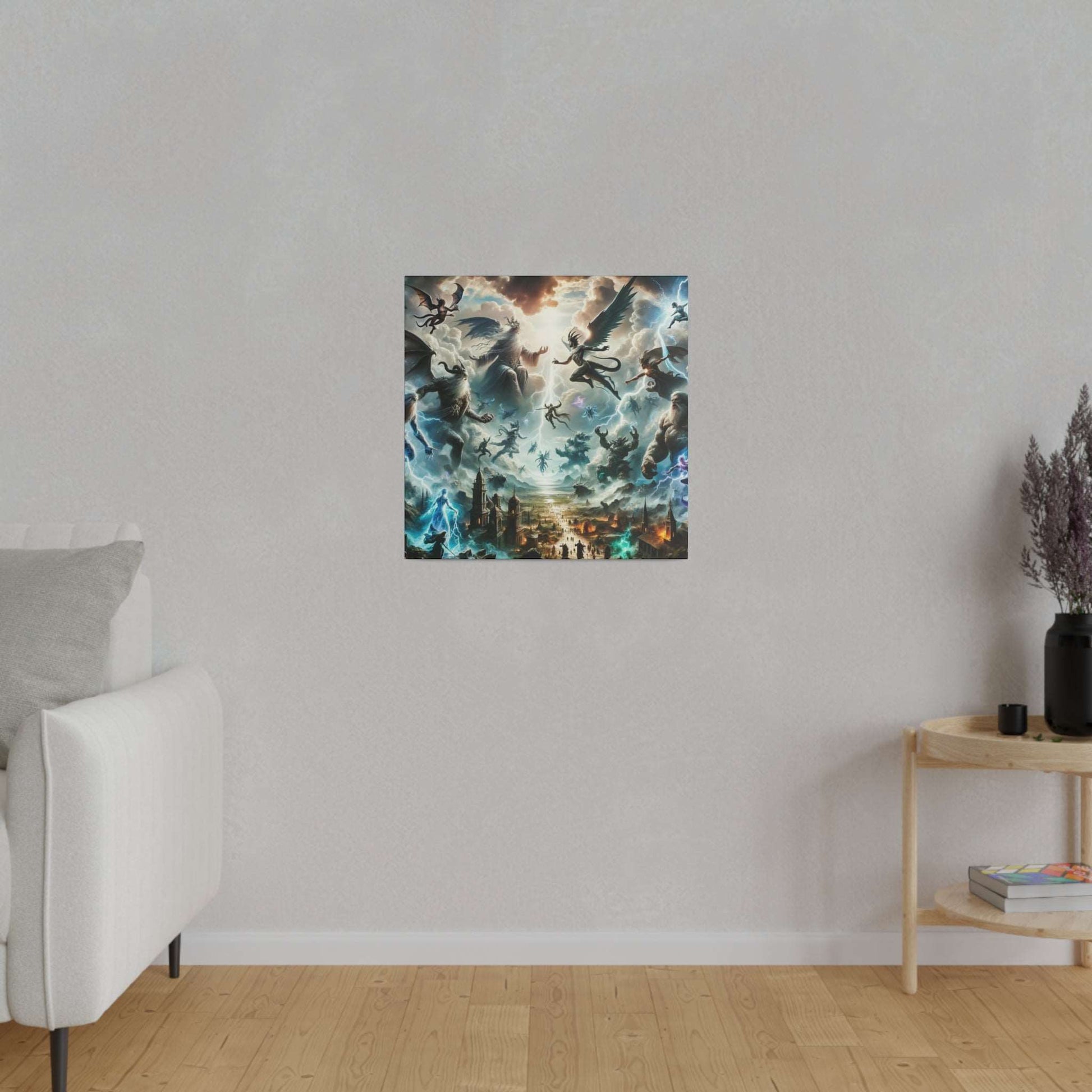 Battle of the Gods: Epic Mythological Canvas Art