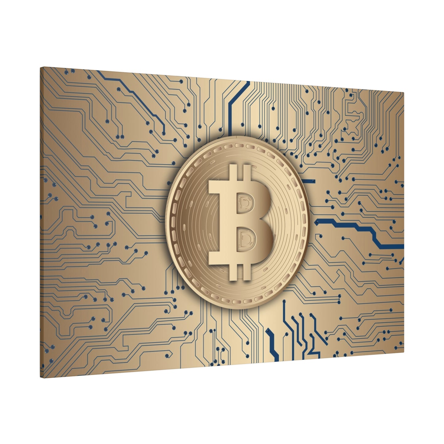 Bitcoin Circuitry Art Print - Modern Wall Décor for Tech Enthusiasts