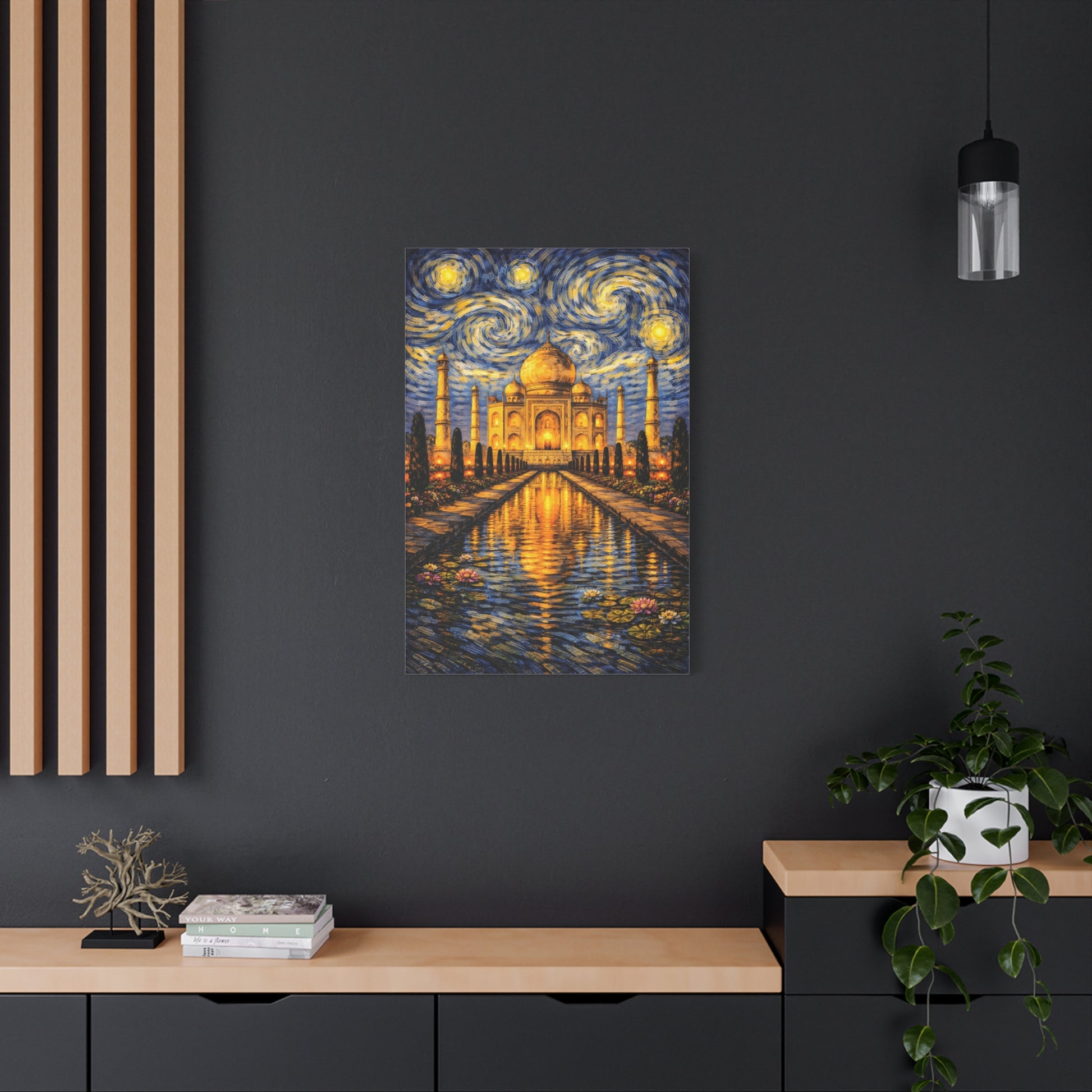 The Taj Mahal in a Starry Dream – Van Gogh Inspired Canvas Print in Van Gogh style canvas art, product image 54 of 60