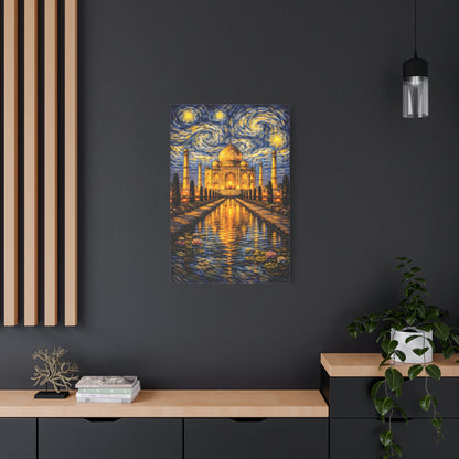 The Taj Mahal in a Starry Dream – Van Gogh Inspired Canvas Print in Van Gogh style canvas art, product image 54 of 60