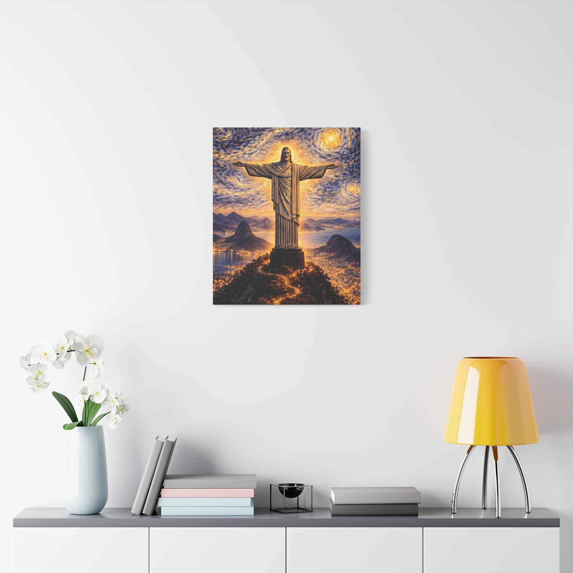 Christ the Redeemer Beneath a Starry Sky – Van Gogh Inspired canvas wall art, product image 42 of 64