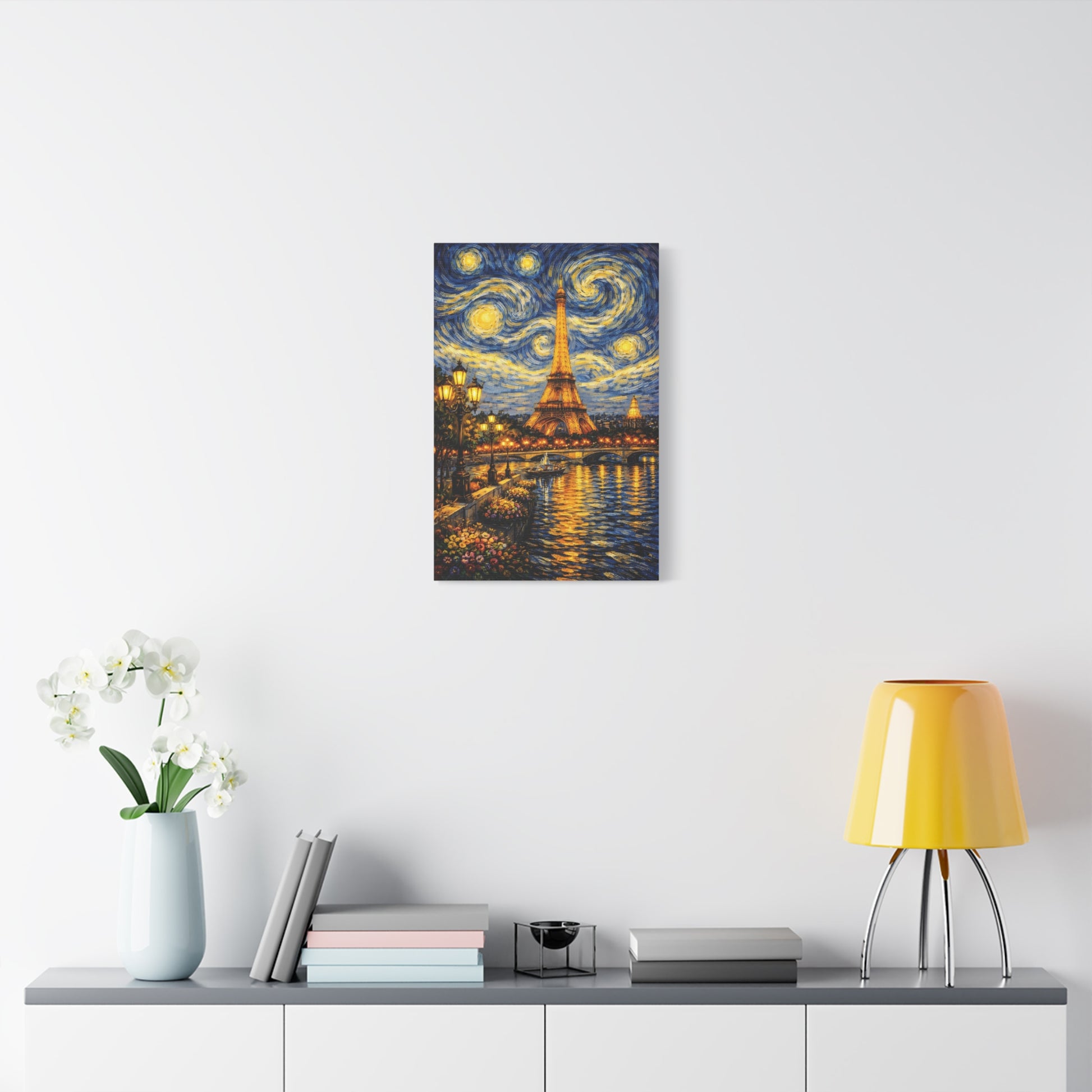 Paris in a Starry Dream – Eiffel Tower Van Gogh Inspired Canvas Print in Van Gogh style canvas art, product image 36 of 64