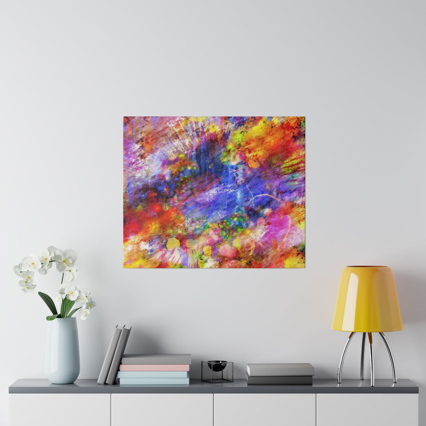 Vibrant Explosion Abstract Art Canvas