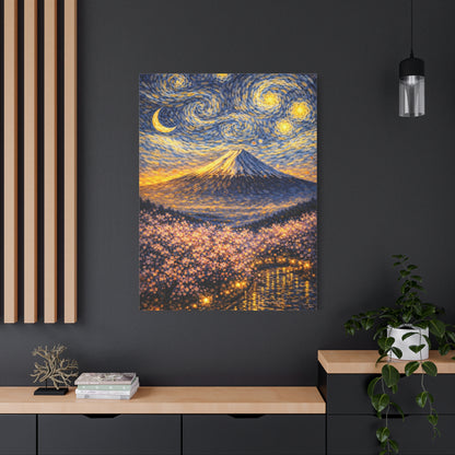 Mount Fuji Under a Starry Sky – Van Gogh Inspired canvas wall art, product image 64 of 64