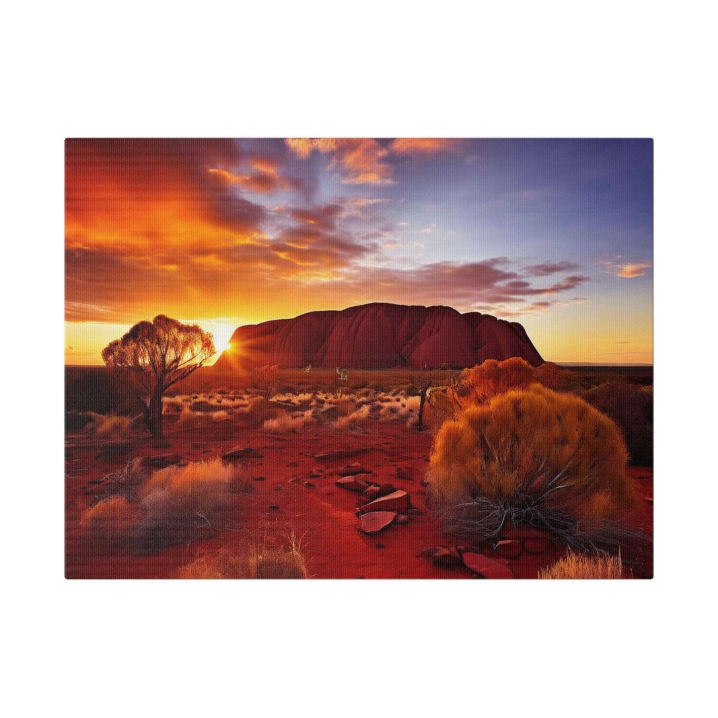 Desert Majesty: Uluru Sunset Canvas Print