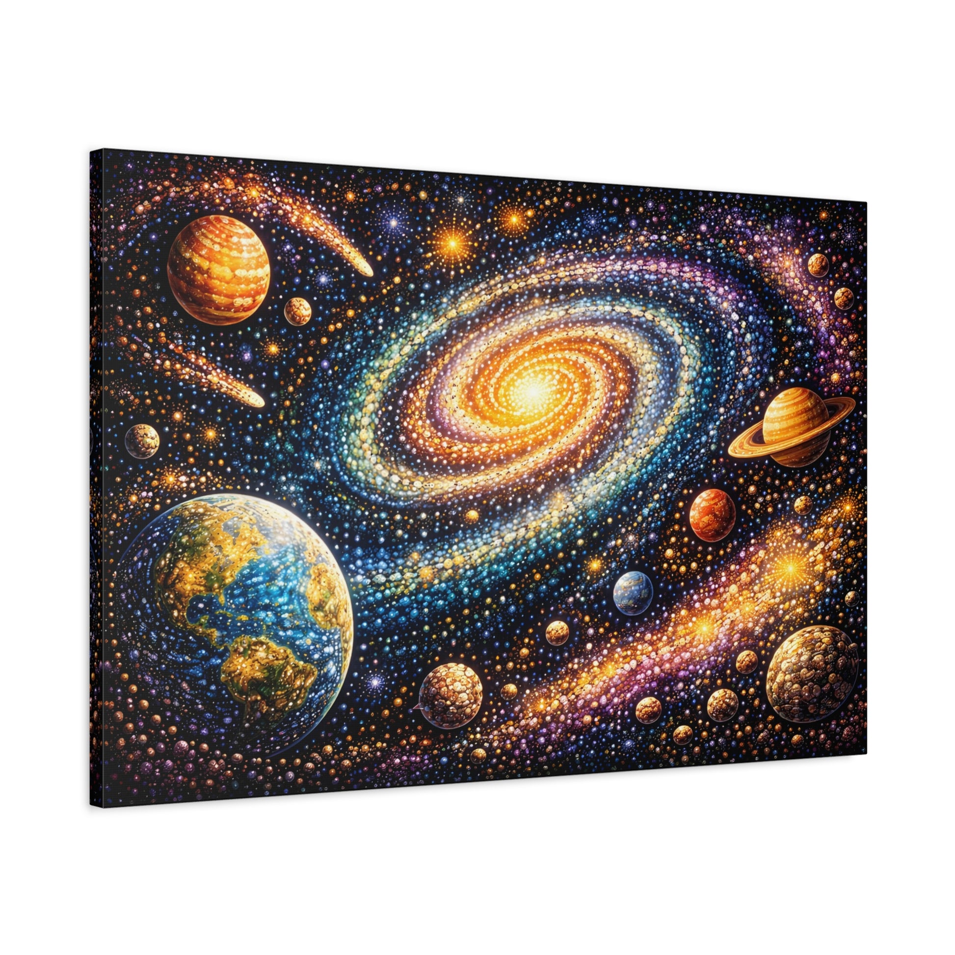 Galaxy Spiral Matte Canvas Wall Art — Colorful Space Planets Decor Canvas image 58