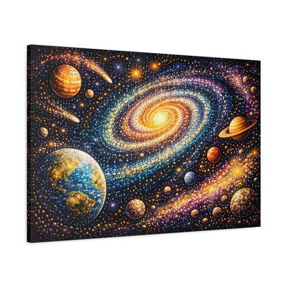 Galaxy Spiral Matte Canvas Wall Art — Colorful Space Planets Decor Canvas image 58