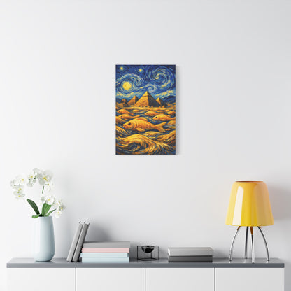 Golden Currents Over Giza – Van Gogh Inspired canvas wall art, product image 33 of 52