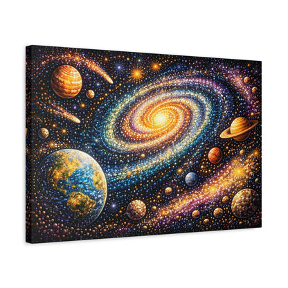 Galaxy Spiral Matte Canvas Wall Art — Colorful Space Planets Decor Canvas image 40