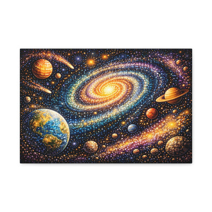 Galaxy Spiral Matte Canvas Wall Art — Colorful Space Planets Decor Canvas image 5