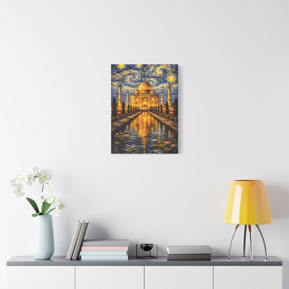 The Taj Mahal in a Starry Dream – Van Gogh Inspired Canvas Print in Van Gogh style canvas art, product image 38 of 60