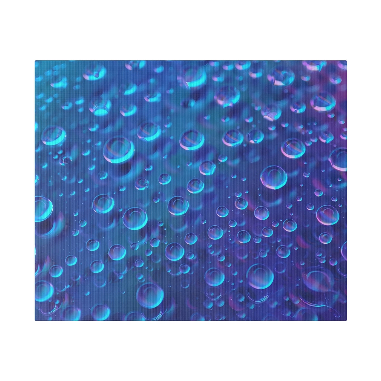 Abstract Blue and Purple Bubble Art Canvas Print