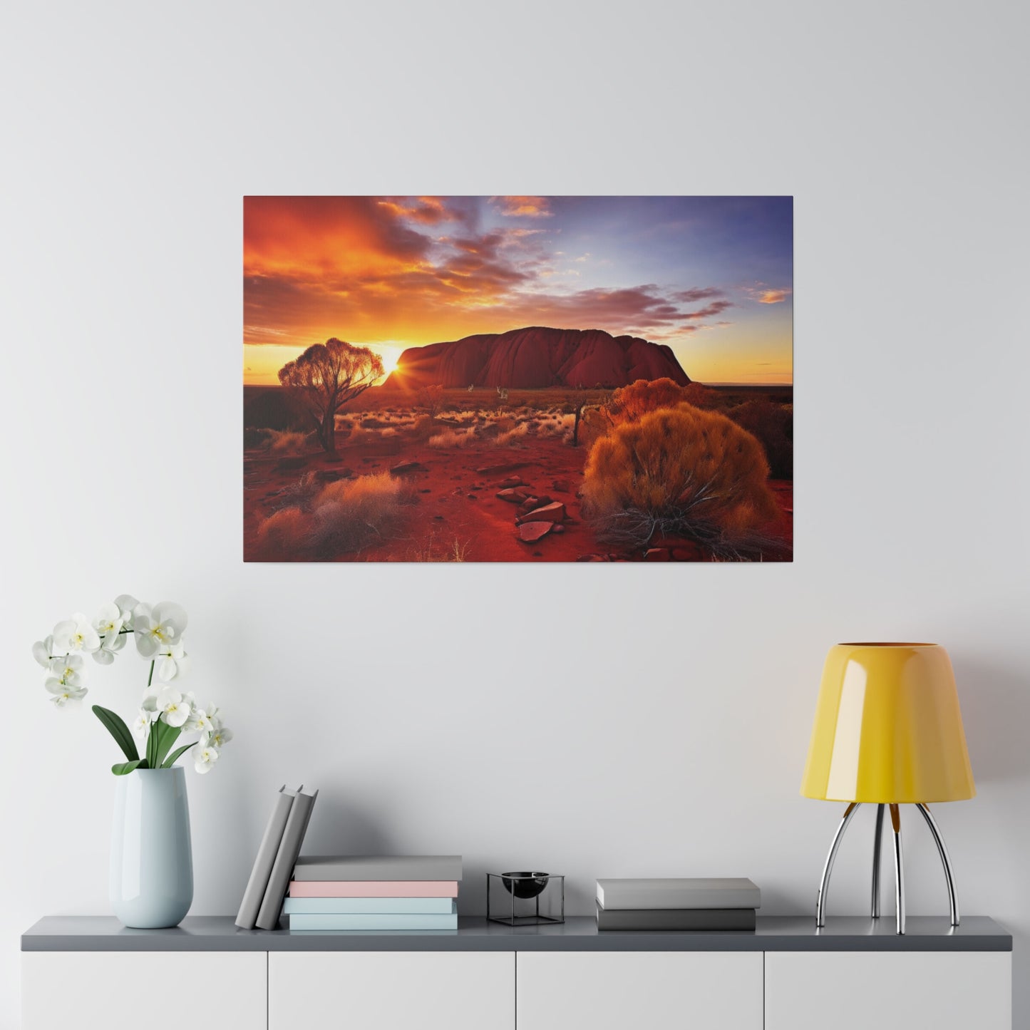 Desert Majesty: Uluru Sunset Canvas Print