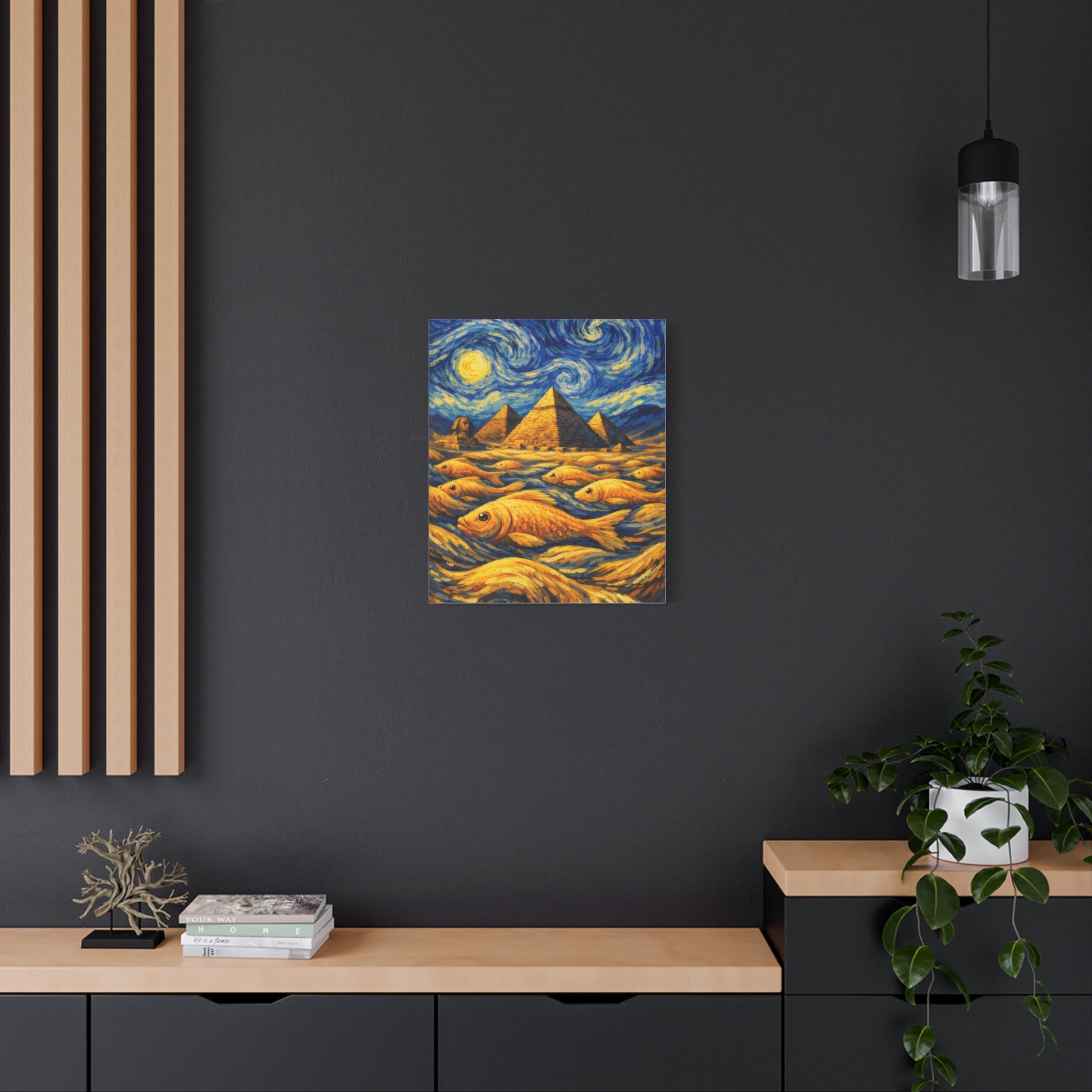 Golden Currents Over Giza – Van Gogh Inspired canvas wall art, product image 40 of 52