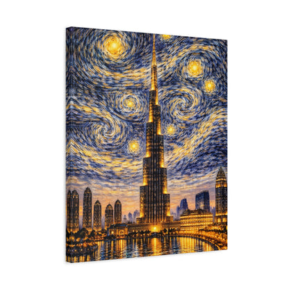 Burj Khalifa Beneath a Starry Sky – Van Gogh Inspired canvas wall art, product image 45 of 68