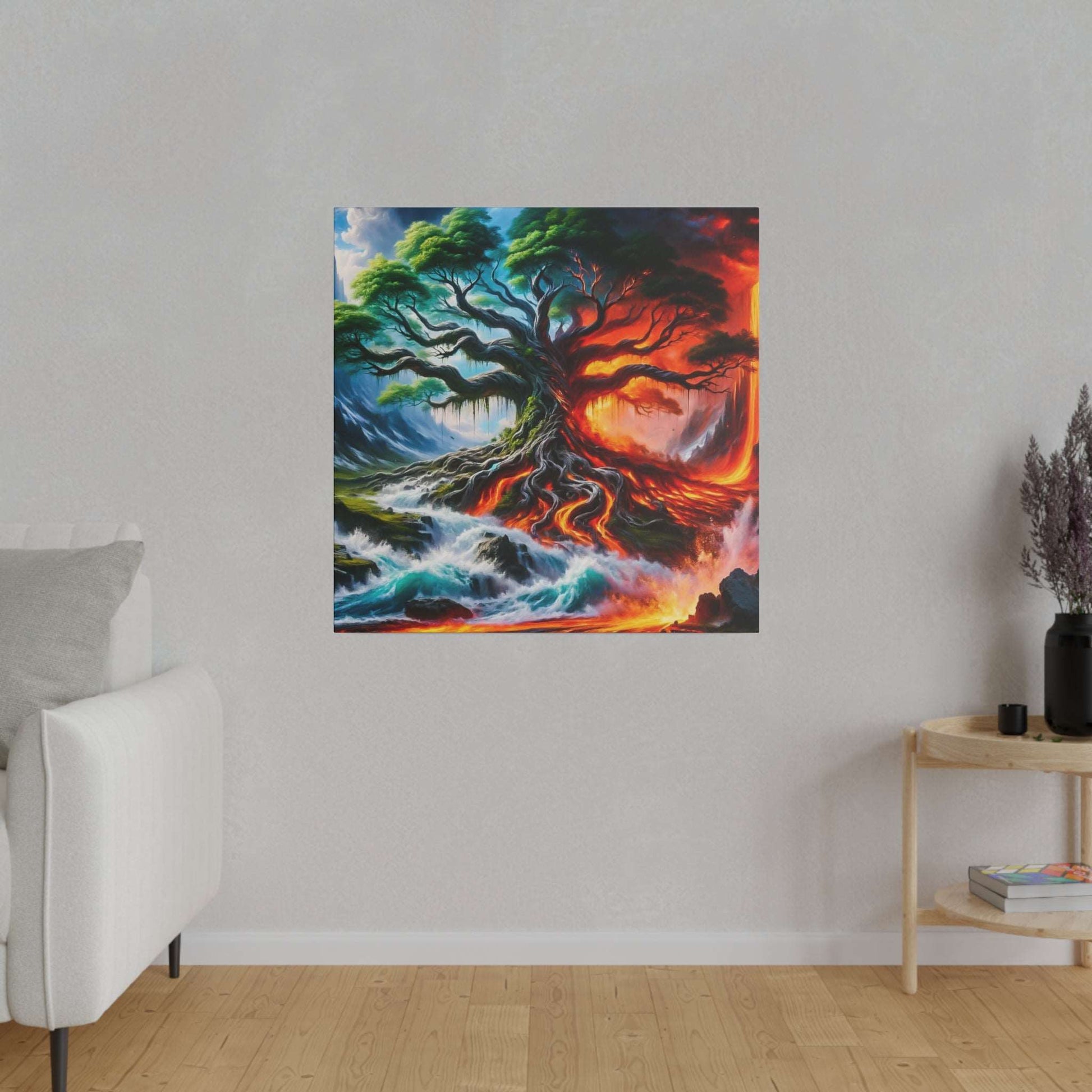 Ethereal Fusion: Elemental Forces Canvas Art