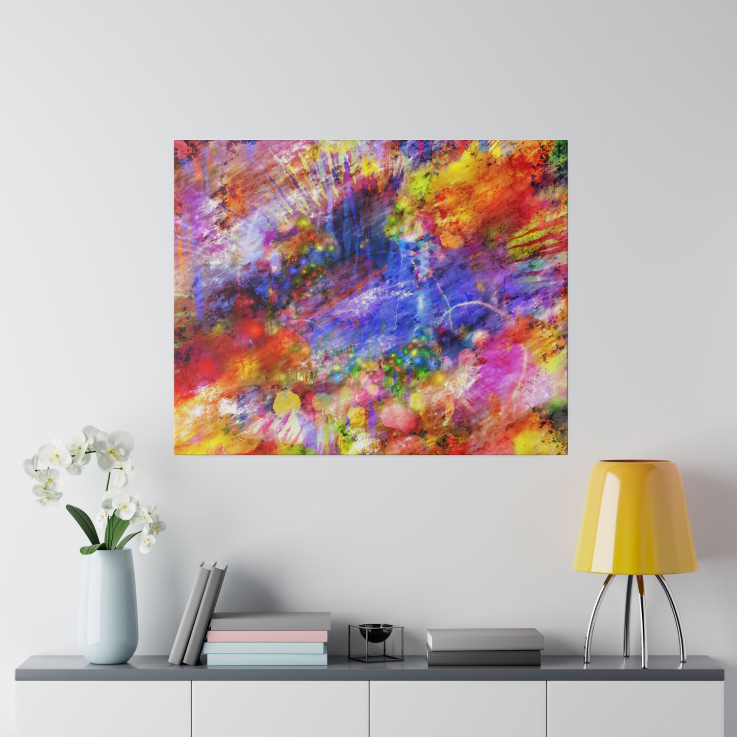 Vibrant Explosion Abstract Art Canvas