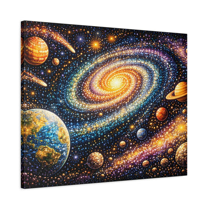 Galaxy Spiral Matte Canvas Wall Art — Colorful Space Planets Decor Canvas image 52