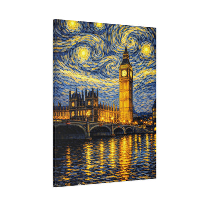Big Ben Beneath a Starry Sky – Van Gogh Inspired Canvas Print in Van Gogh style canvas art, product image 56 of 64