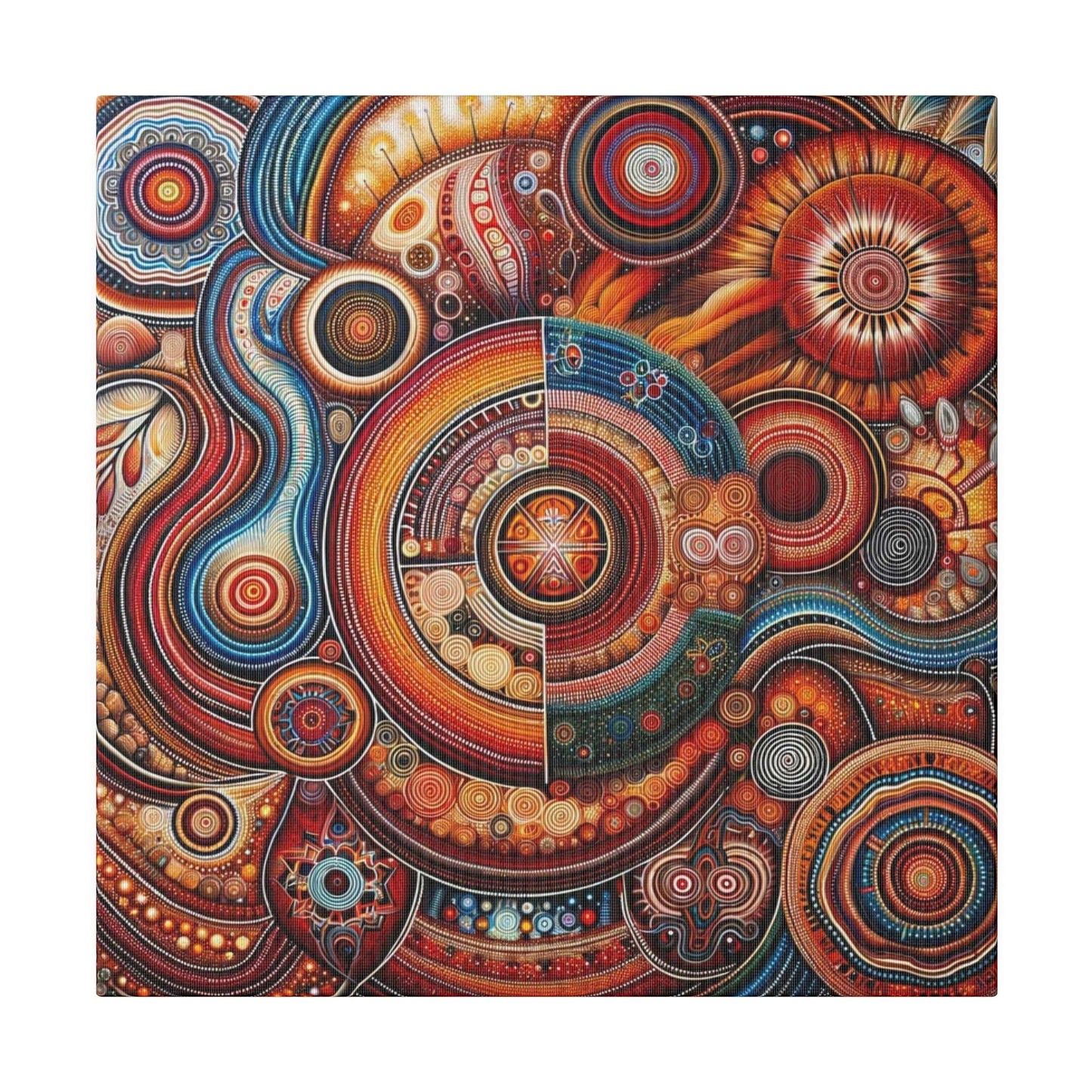 Aboriginal Art Inspired: Cosmic Rhythms Canvas Print