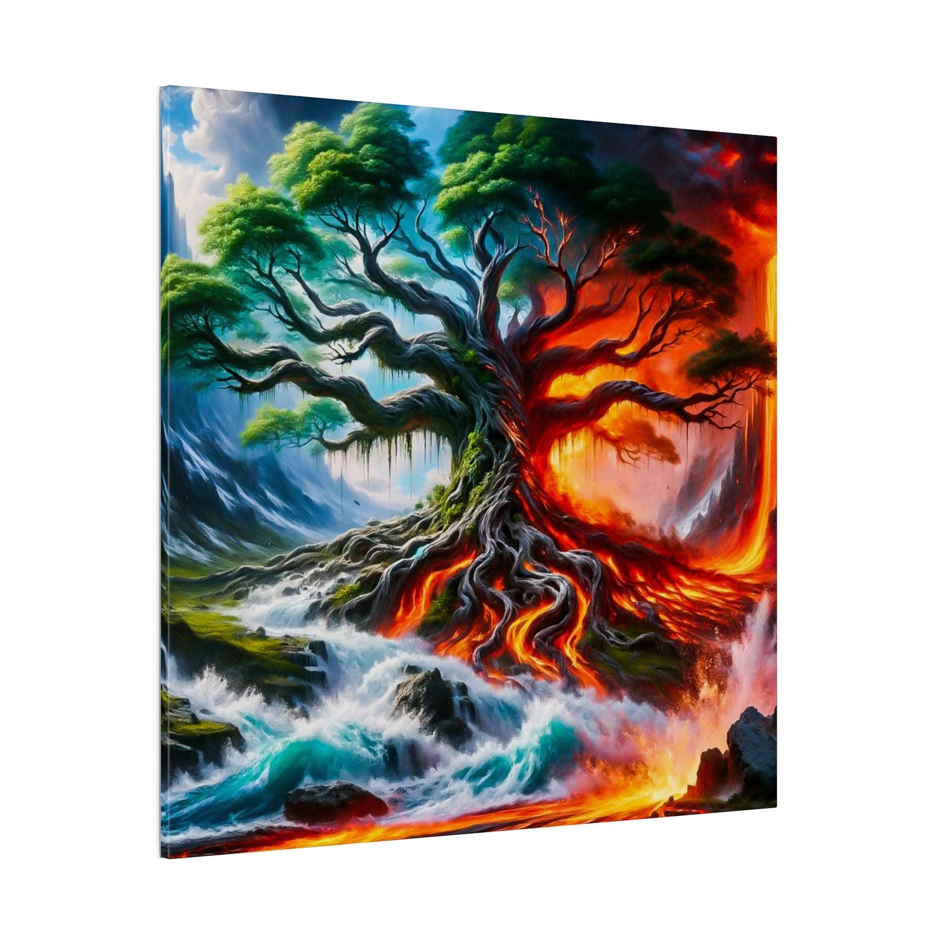 Ethereal Fusion: Elemental Forces Canvas Art