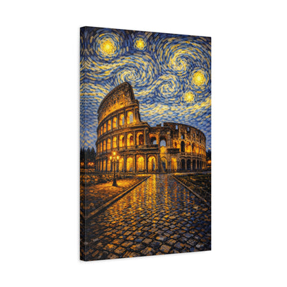 The Colosseum Under a Starry Sky – Van Gogh Inspired Canvas Print in Van Gogh style canvas art, product image 34 of 60