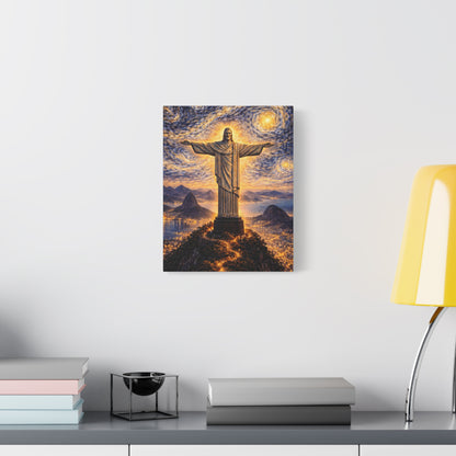 Christ the Redeemer Beneath a Starry Sky – Van Gogh Inspired canvas wall art, product image 24 of 64