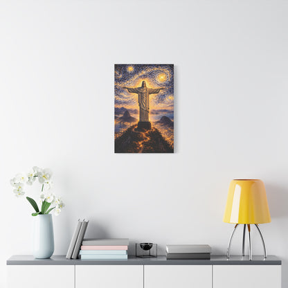 Christ the Redeemer Beneath a Starry Sky – Van Gogh Inspired canvas wall art, product image 36 of 64