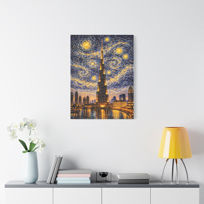Burj Khalifa Beneath a Starry Sky – Van Gogh Inspired canvas wall art, product image 55 of 68