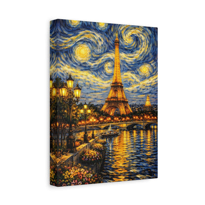 Paris in a Starry Dream – Eiffel Tower Van Gogh Inspired Canvas Print in Van Gogh style canvas art, product image 20 of 64