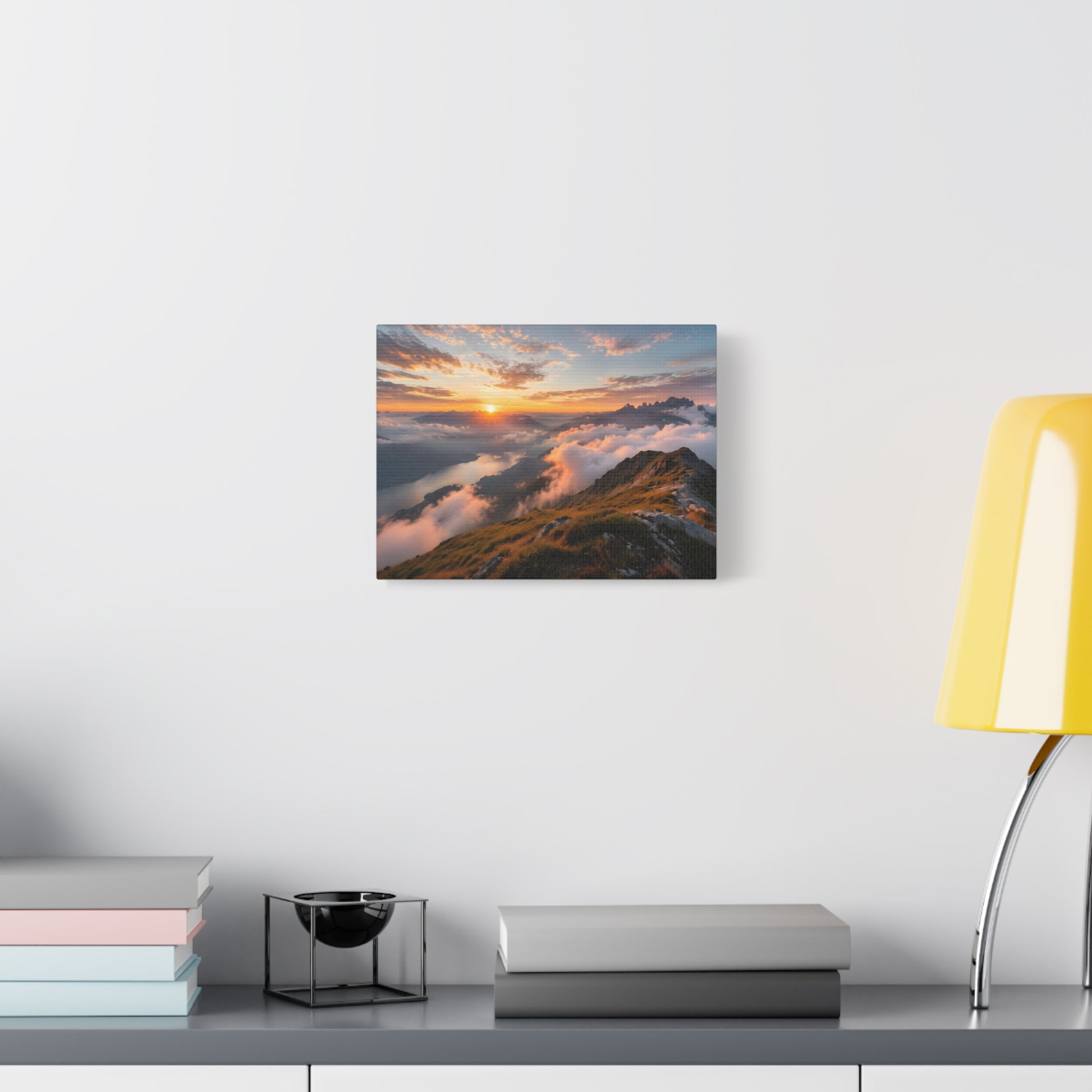 Golden Summit Above the Clouds Canvas Canvas image 25