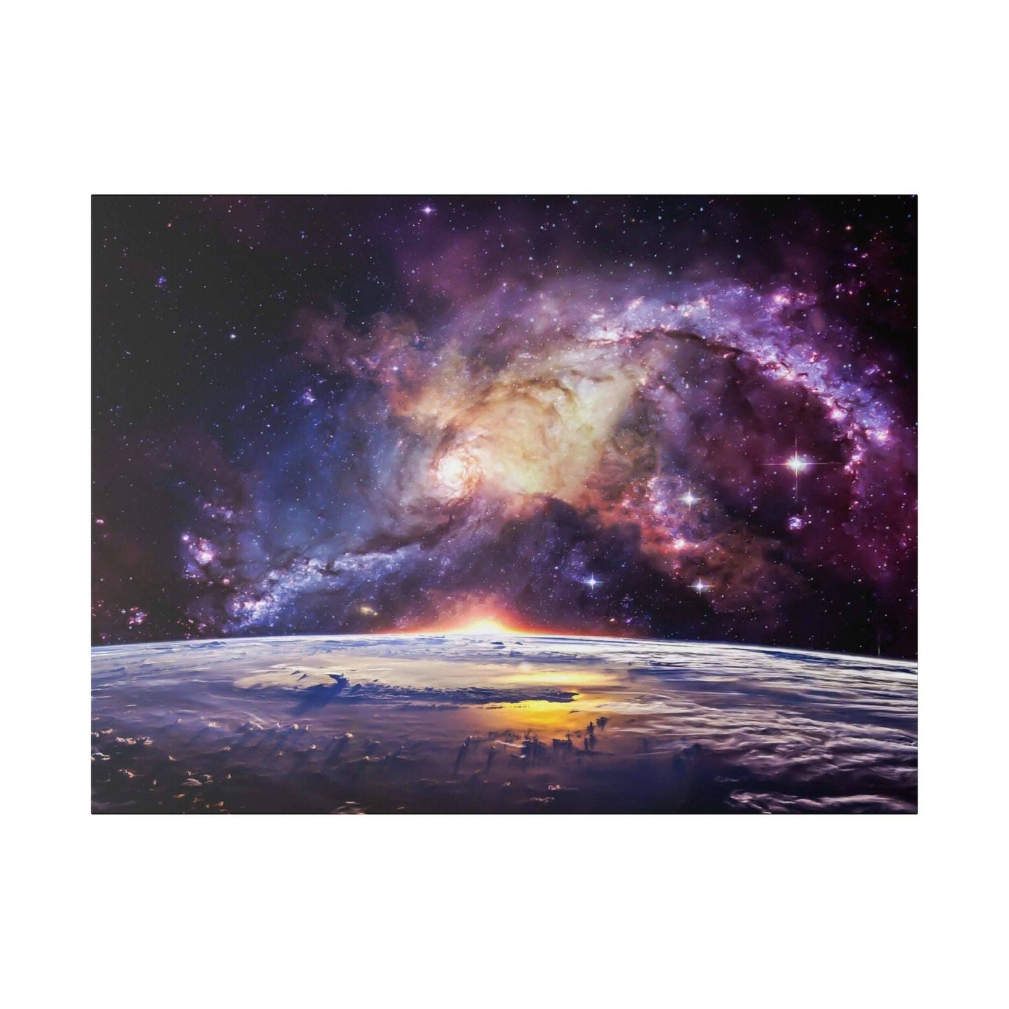 Galactic Vista: Cosmic Dawn Canvas Art