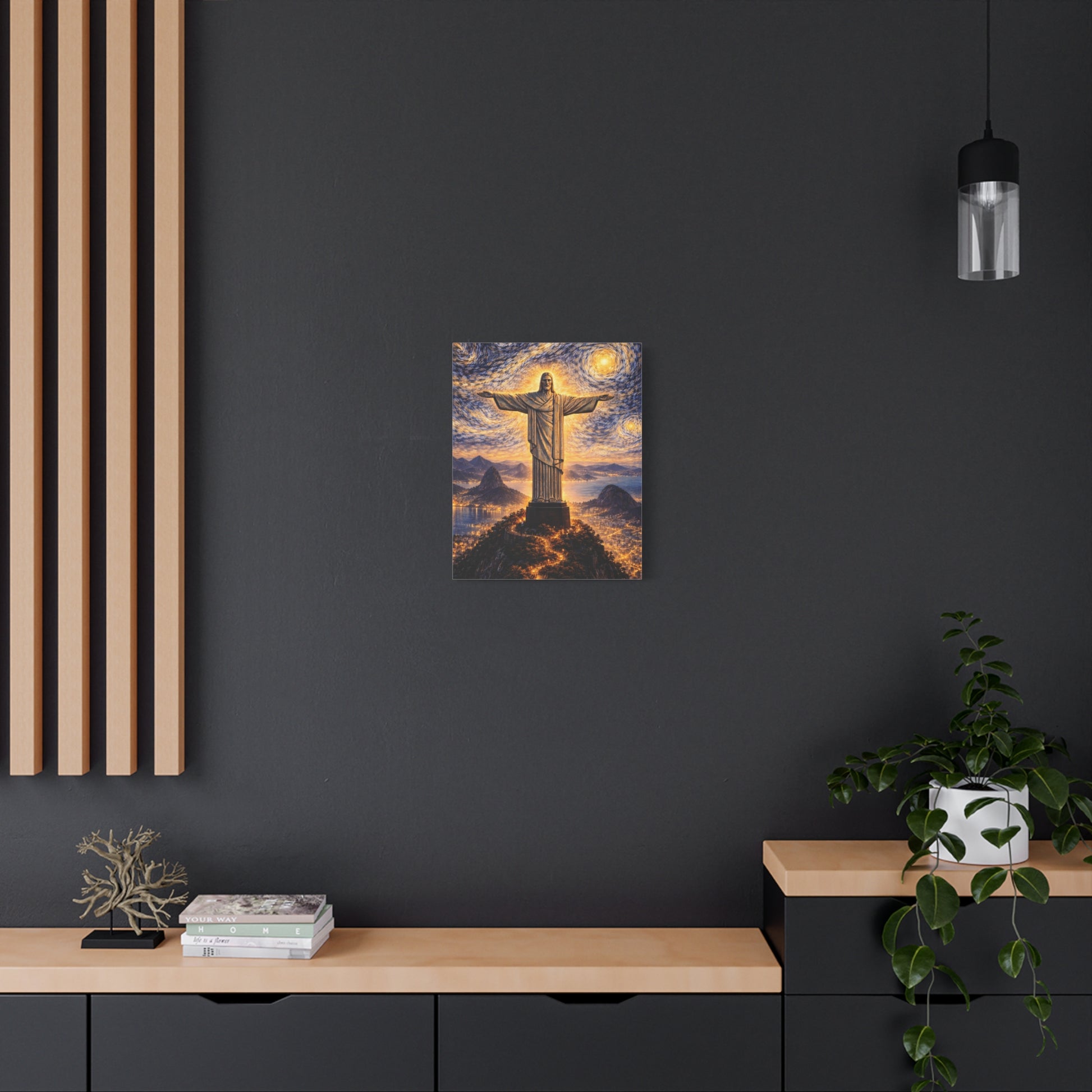 Christ the Redeemer Beneath a Starry Sky – Van Gogh Inspired canvas wall art, product image 34 of 64