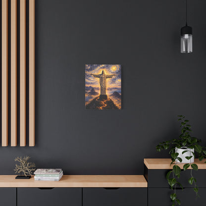 Christ the Redeemer Beneath a Starry Sky – Van Gogh Inspired canvas wall art, product image 34 of 64