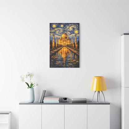 The Taj Mahal in a Starry Dream – Van Gogh Inspired Canvas Print in Van Gogh style canvas art, product image 53 of 60