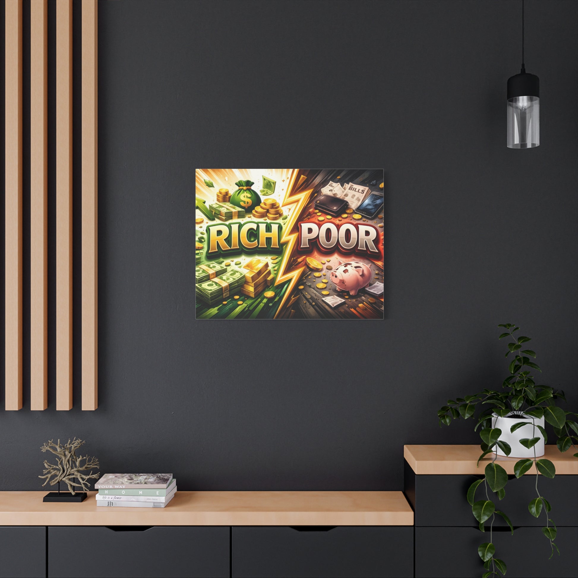 Rich vs Poor Abstract Money Mindset Canvas Canvas image 54