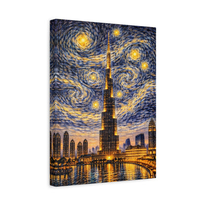 Burj Khalifa Beneath a Starry Sky – Van Gogh Inspired canvas wall art, product image 27 of 68