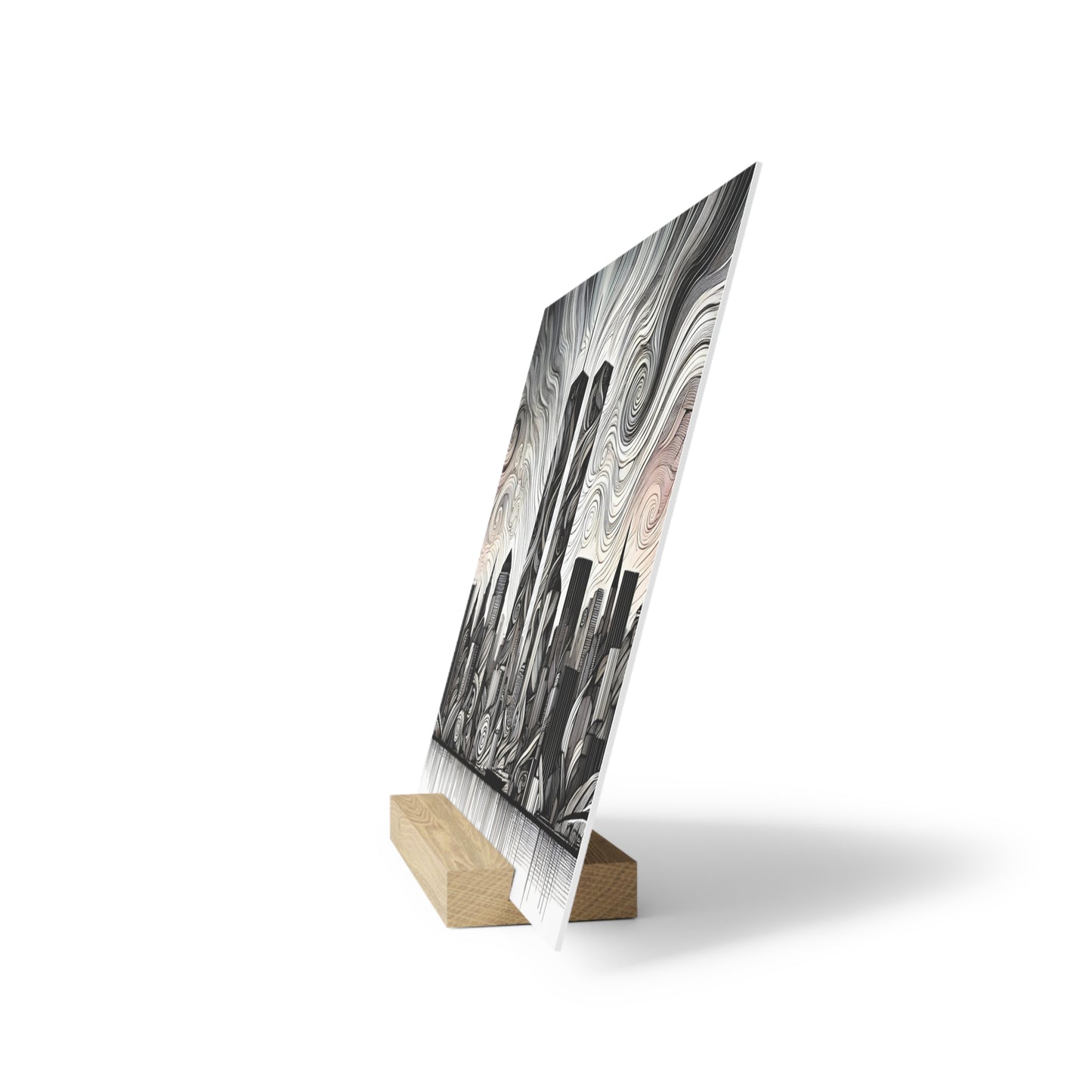 Twin Towers: Abstract Urban Gallery Board – Artistic Tribute