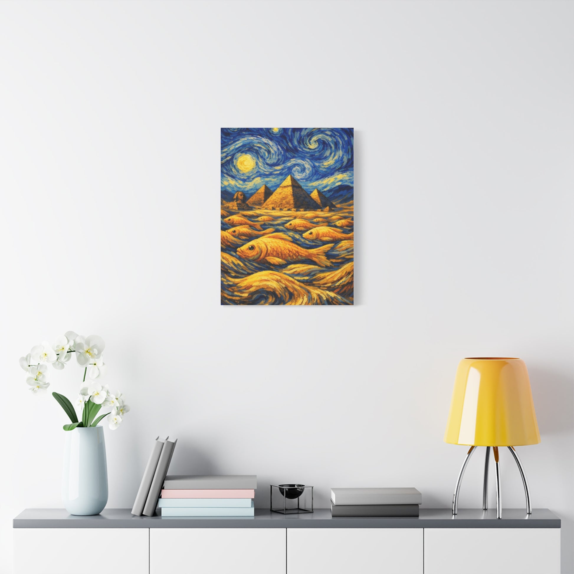 Golden Currents Over Giza – Van Gogh Inspired canvas wall art, product image 36 of 52