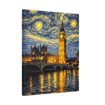 Big Ben Beneath a Starry Sky – Van Gogh Inspired Canvas Print in Van Gogh style canvas art, product image 47 of 64