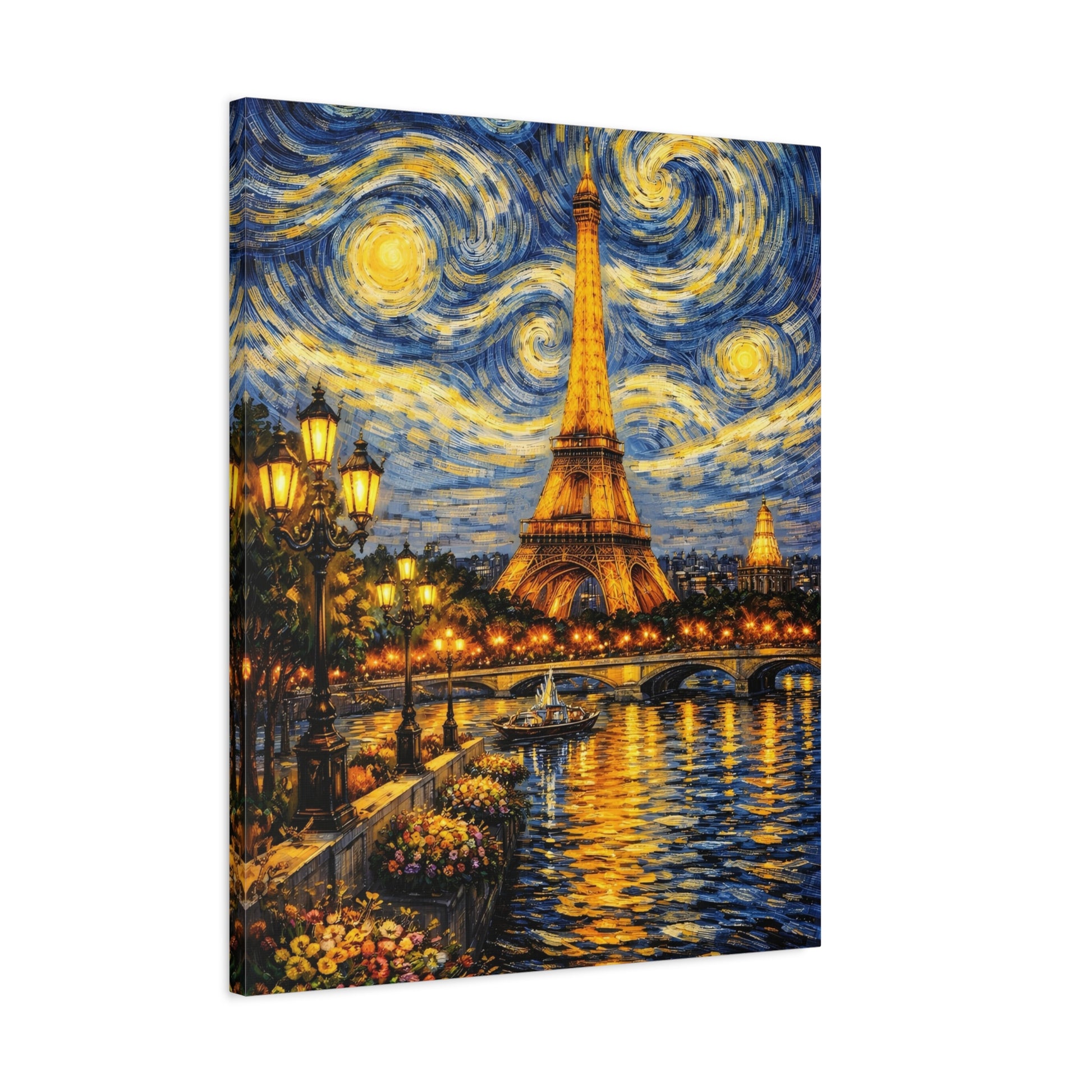 Paris in a Starry Dream – Eiffel Tower Van Gogh Inspired Canvas Print in Van Gogh style canvas art, product image 47 of 64