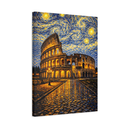 The Colosseum Under a Starry Sky – Van Gogh Inspired Canvas Print in Van Gogh style canvas art, product image 37 of 60