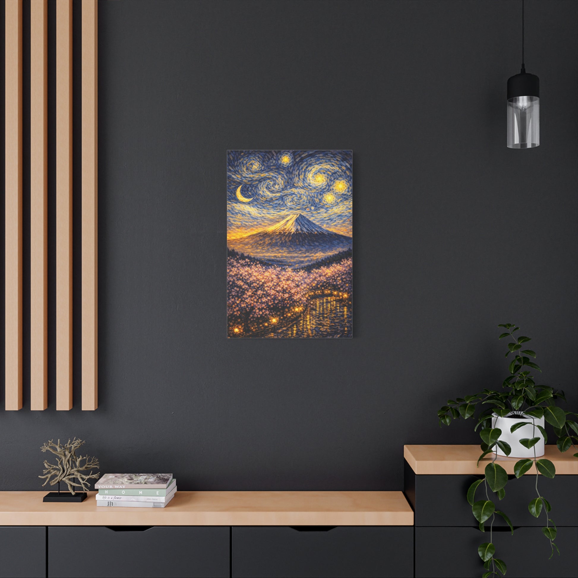 Mount Fuji Under a Starry Sky – Van Gogh Inspired canvas wall art, product image 46 of 64