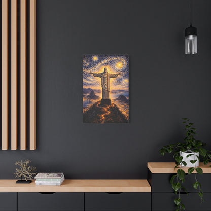 Christ the Redeemer Beneath a Starry Sky – Van Gogh Inspired canvas wall art, product image 46 of 64
