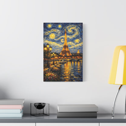 Paris in a Starry Dream – Eiffel Tower Van Gogh Inspired Canvas Print in Van Gogh style canvas art, product image 30 of 64