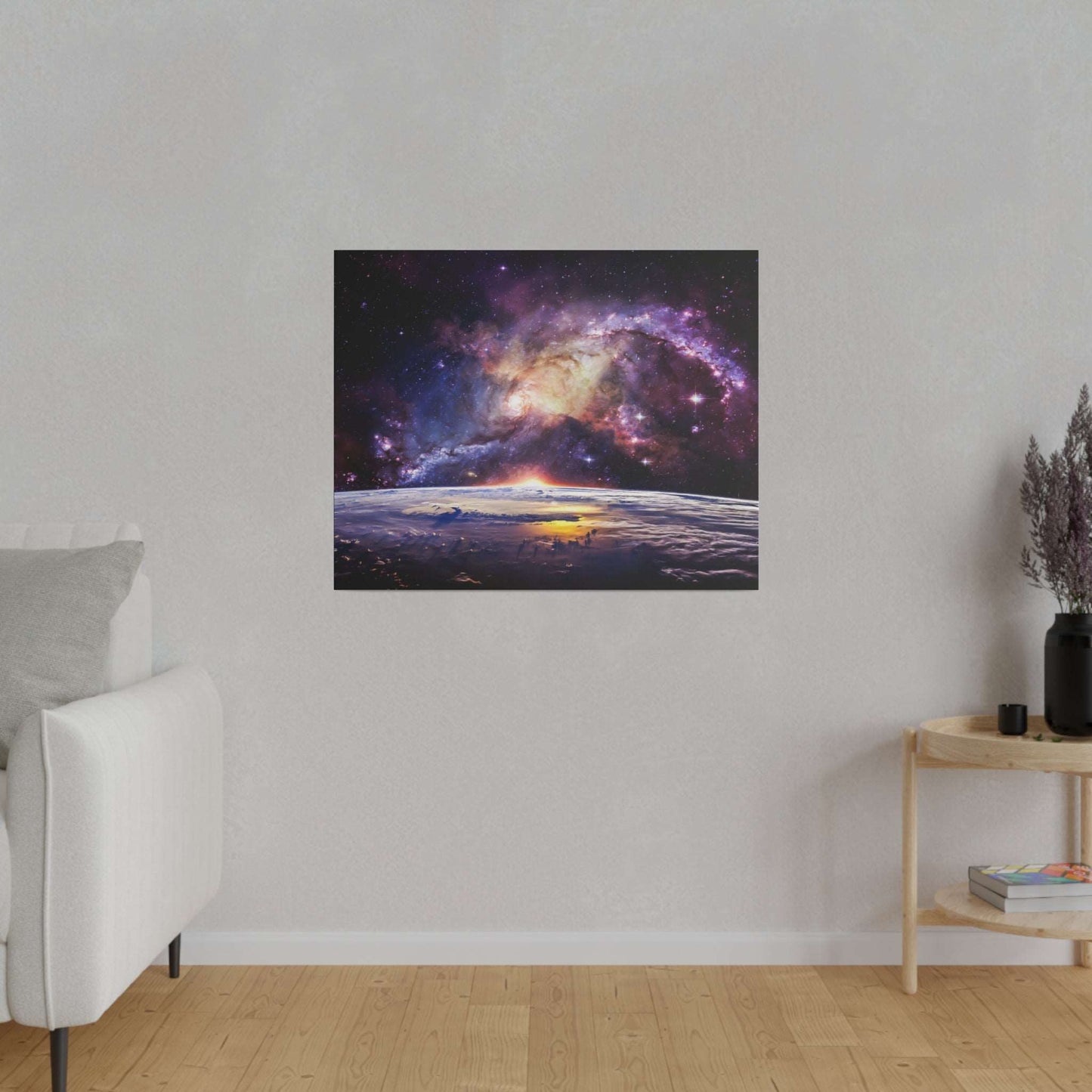 Galactic Vista: Cosmic Dawn Canvas Art