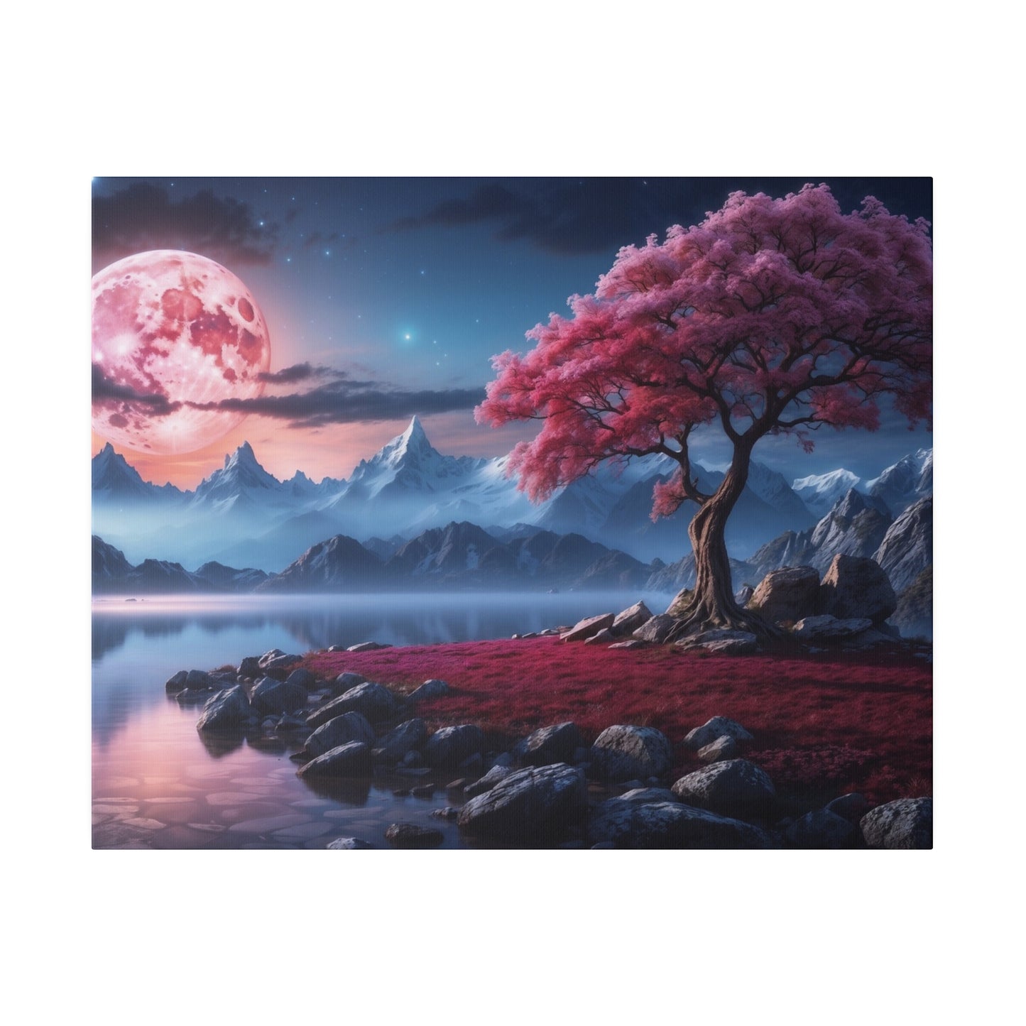 Mystical Moonlit Landscape Canvas Print