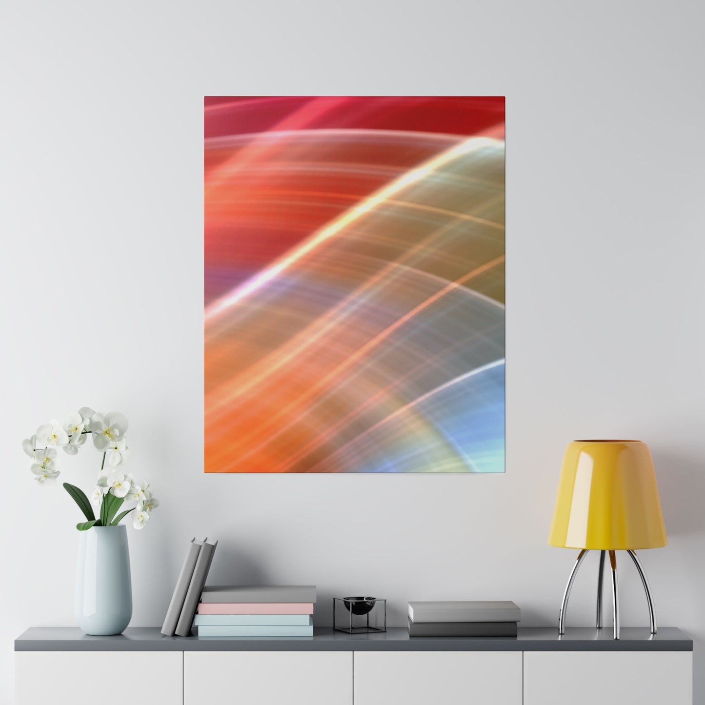 Radiant Waves Abstract Art Canvas Wall Art