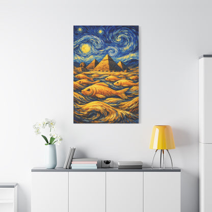 Golden Currents Over Giza – Van Gogh Inspired canvas wall art, product image 48 of 52