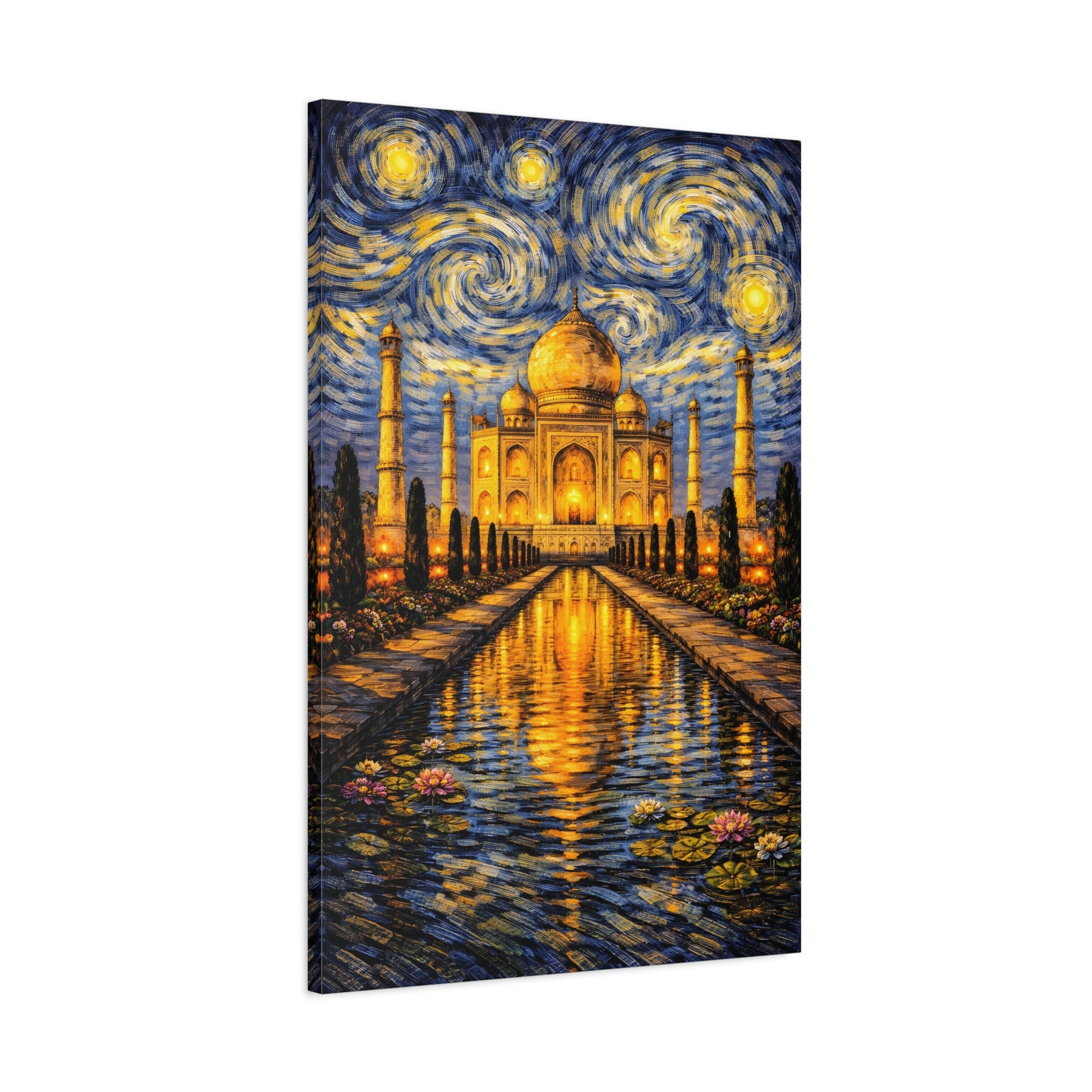 The Taj Mahal in a Starry Dream – Van Gogh Inspired Canvas Print in Van Gogh style canvas art, product image 52 of 60